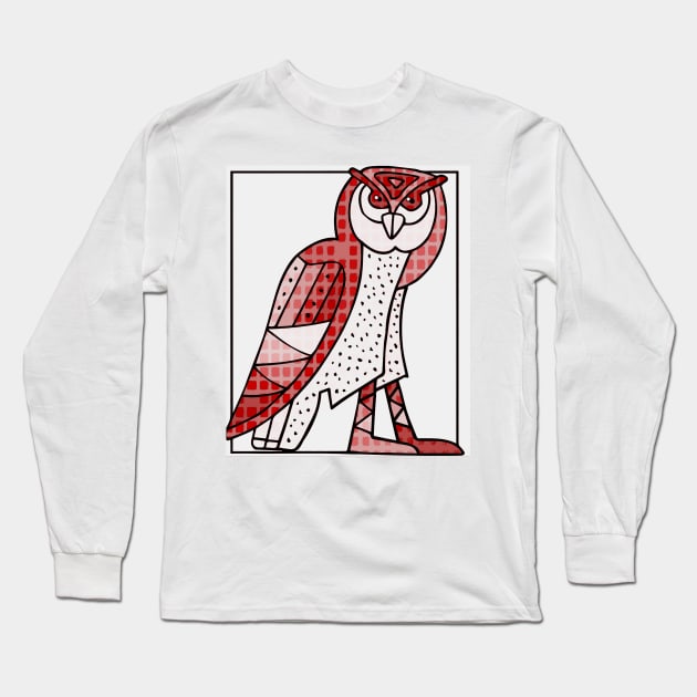 owl cubism Long Sleeve T-Shirt by MGphotoart